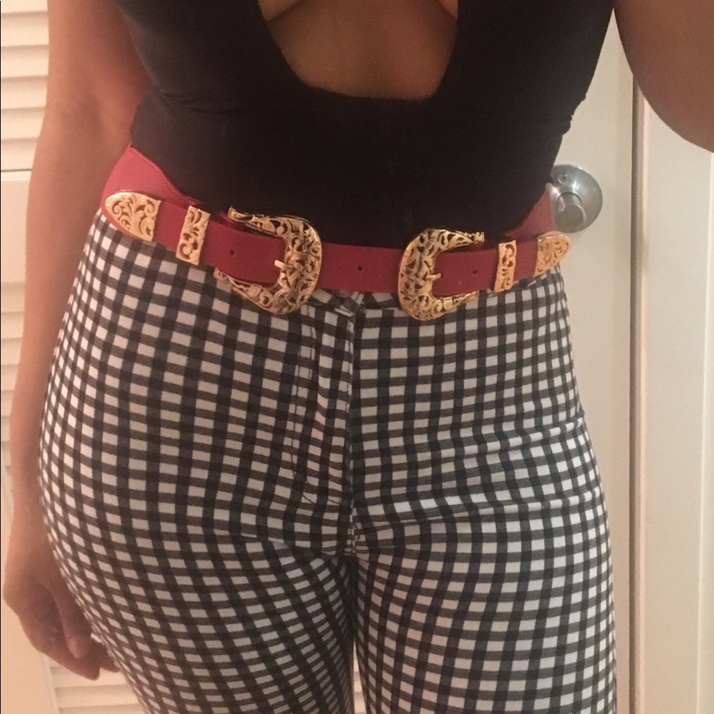 Double Buckle Western Belt